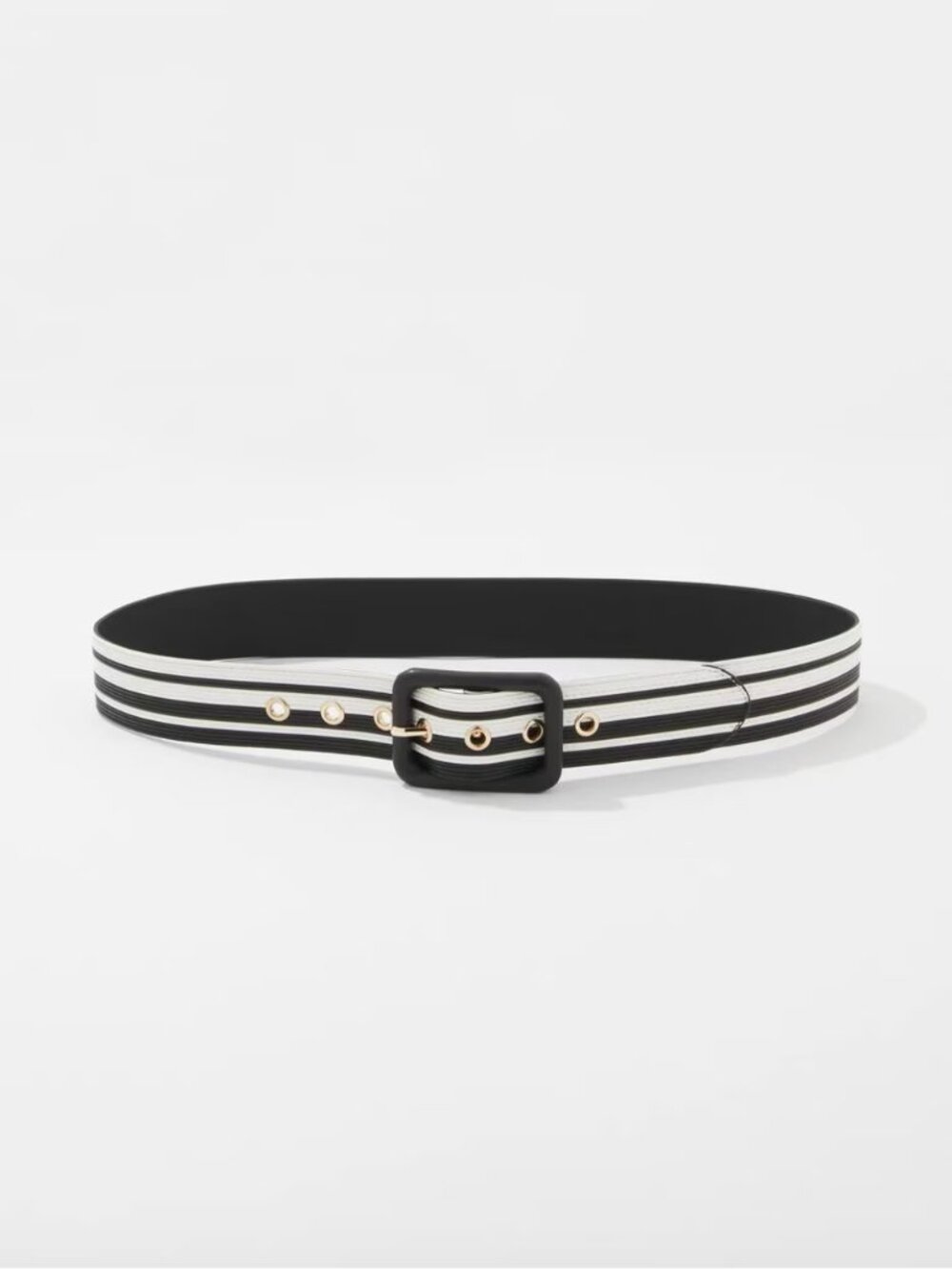 NWT White House Black Market Striped Black & White Belt